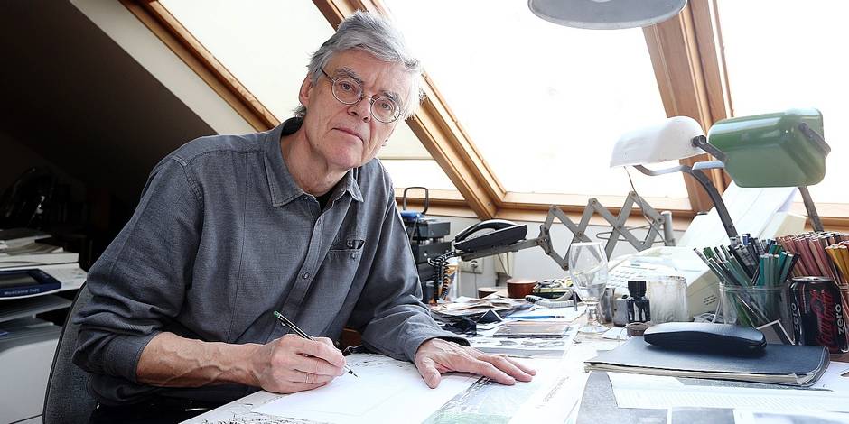 Francois-Schuiten_Table-a-dessin François Schuiten