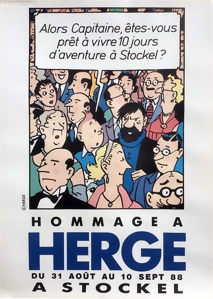Herge : affiche - Hommage à Hergé